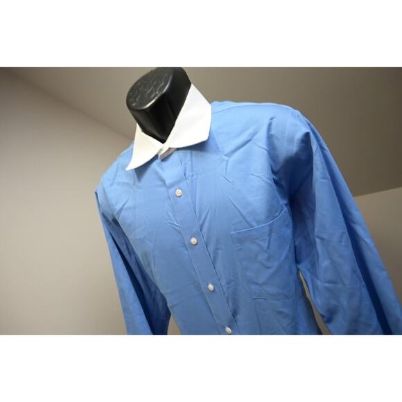 Donald Trump Dress Shirt Regular Fit Blue French Cuff Mens Size 16.5 34/35 Large - Picture 2 of 12